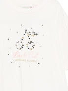 T-shirt per bambina Bonpoint bianco con logo ricamato S06GTSK00024 102 BONPOINT 