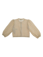 Cardigan per neonata Emporio Armani Kids beige con trama lavorata a maglia EG000780 AF22791 U0007 EMPORIO ARMANI KIDS 