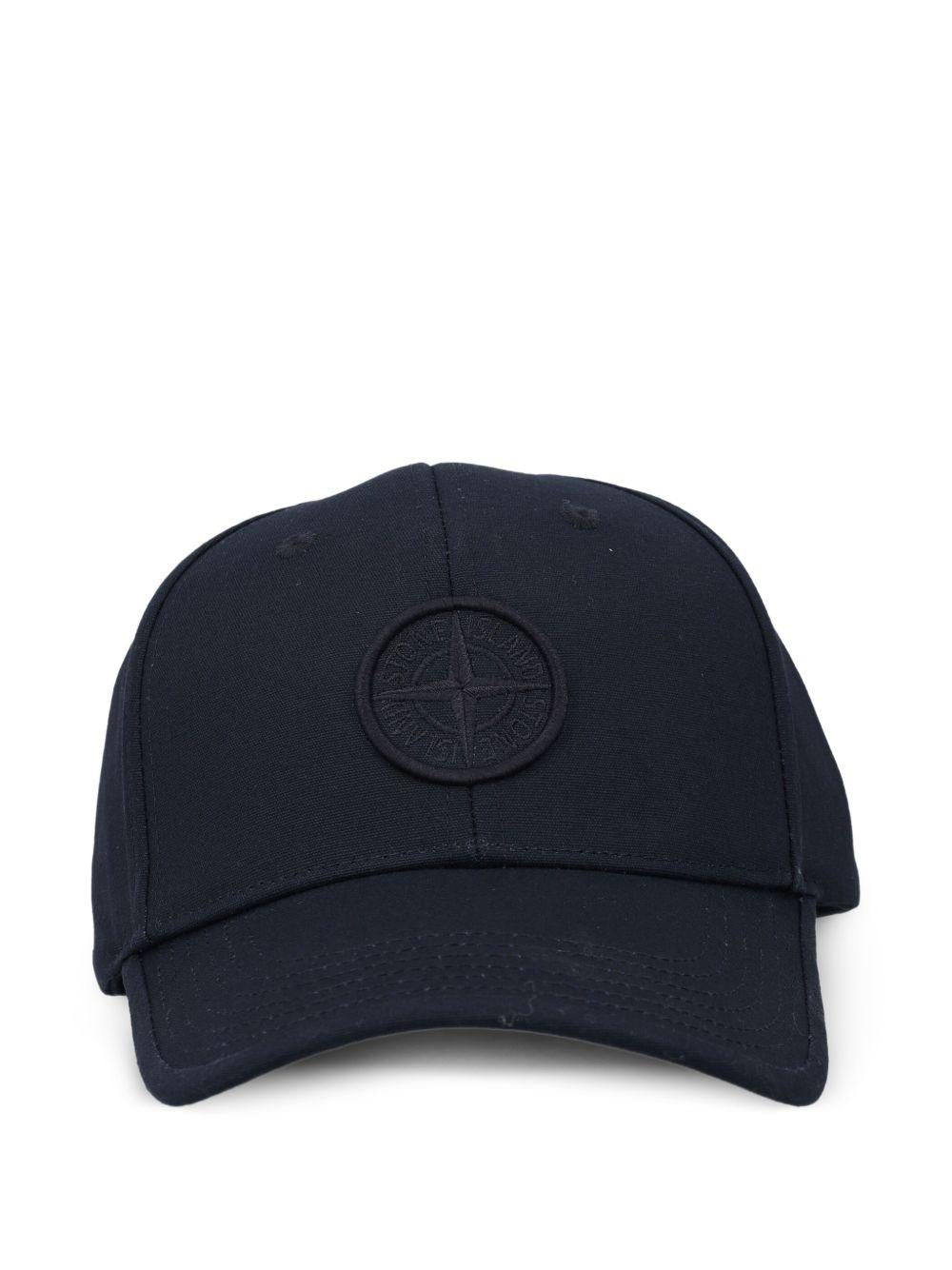 Cappello da baseball per bambino Stone Island Junior nero con applicazione L1S169100001S0248 V0029 STONE ISLAND JUNIOR 