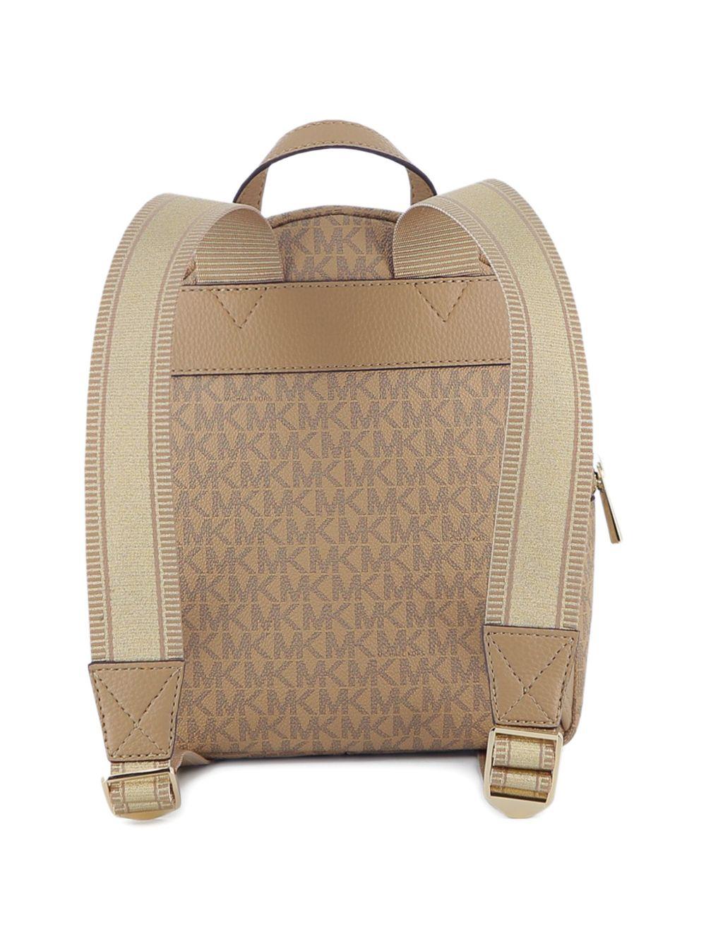 Zaino per bambina Michael Kors Kids beige con motivo con monogramma all-over R30655 215 MICHAEL KORS KIDS 