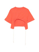 T-shirt per bambina MSGM Kids rossa con logo applicato S6MSJGTH179 MS074 MSGM KIDS 