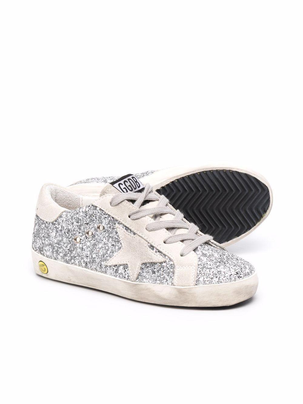 Sneakers per bambina Golden Goose Kids argento con glitter F00101F000416 70136 GOLDEN GOOSE KIDS 