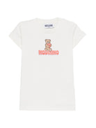 Abito per neonata Moschino Kids bianco con stampa orsetto MAV0C9LCA52 10063 MOSCHINO KIDS 