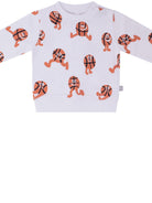 Felpa per neonato Stella McCartney Kids bianca con stampa basketball all-over TY4600 Z3566 100MC STELLA McCARTNEY KIDS 
