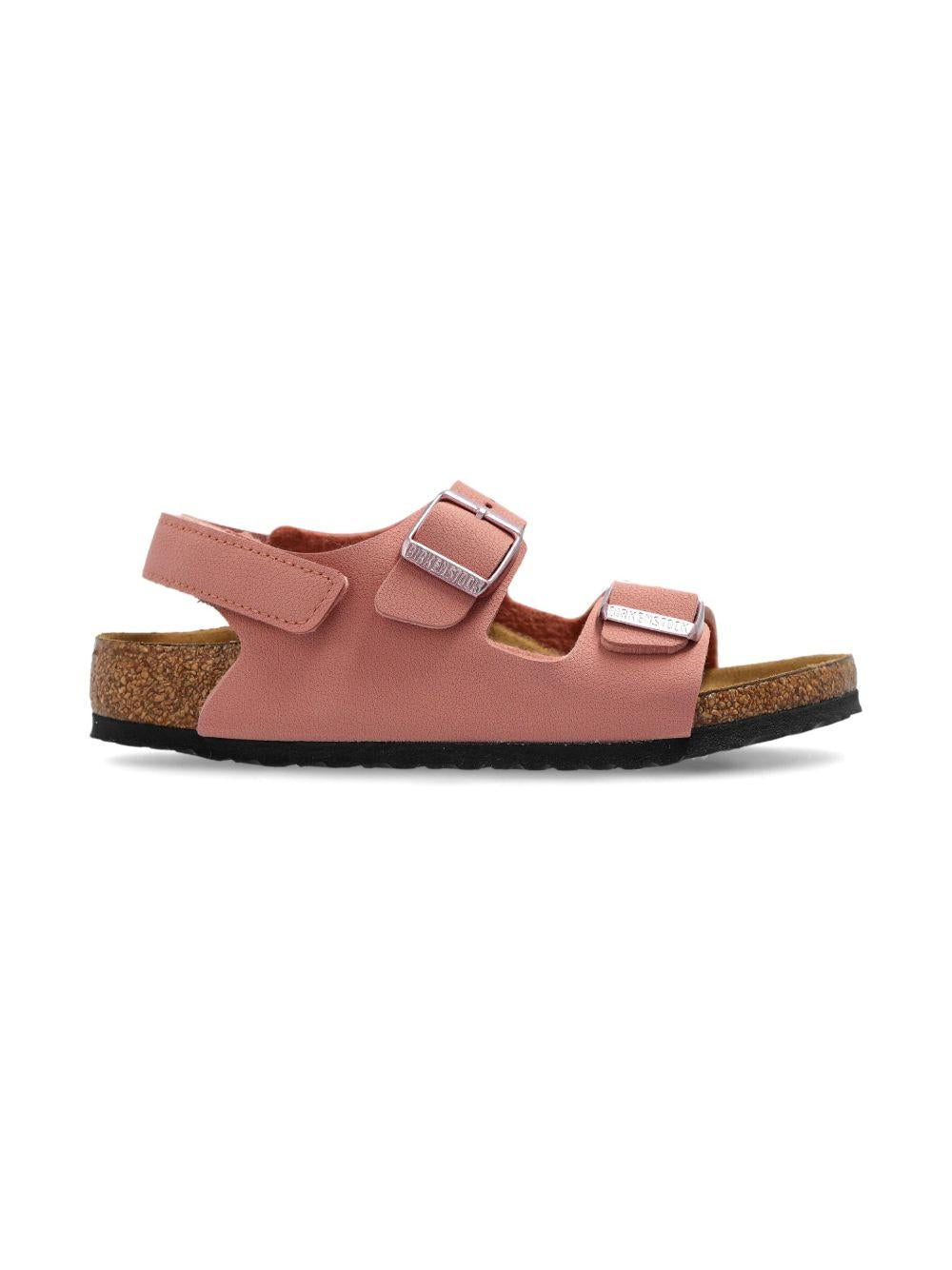 Sandali per bambina Birkenstock Kids Milano rosa con doppia fibbia 1029519 PINK BIRKENSTOCK 