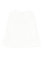T-shirt per bambino Moschino Kids bianco con stampa logo HUO00YLAA10 10063 MOSCHINO KIDS 