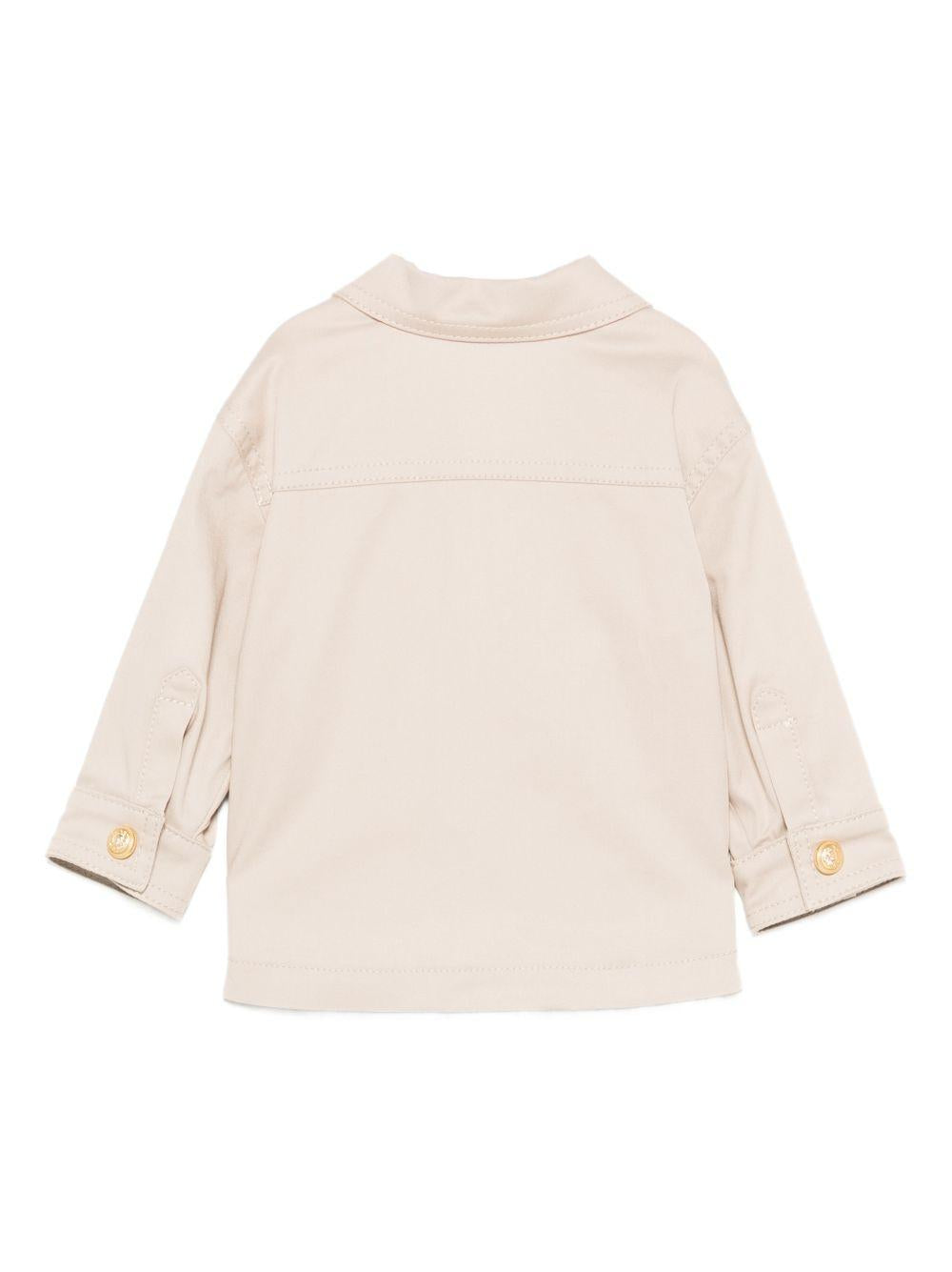 Giacca per neonato Balmain Kids beige con colletto a punta BY2507 G0197 107 BALMAIN KIDS 