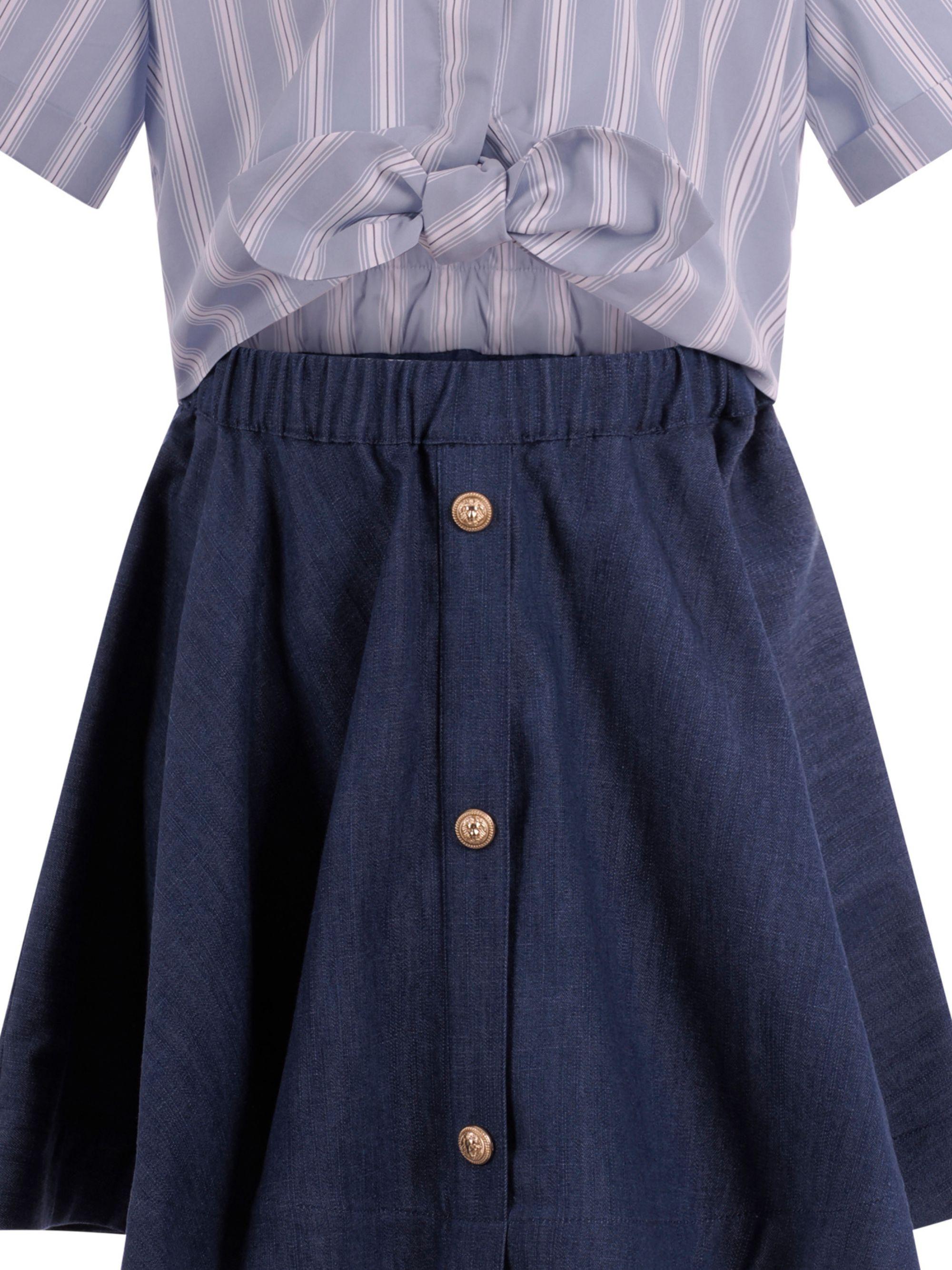 Abito per bambina Balmain Kids multicolor con logo sul davanti BY1C71 P0588 625BC BALMAIN KIDS 