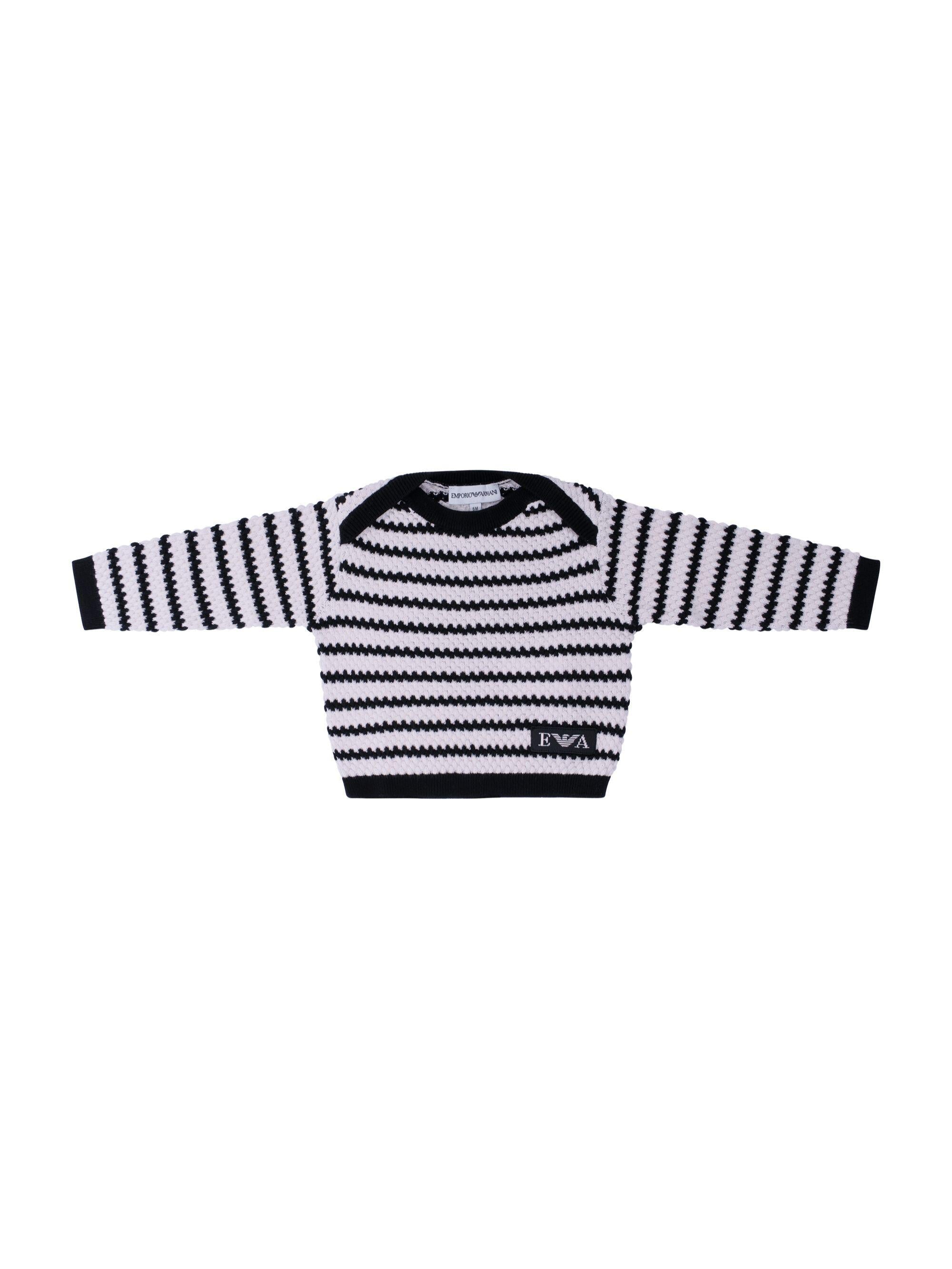 Maglione per neonato Emporio Armani Kids multicolor con design a righe EB001232 AF23409 M0057 EMPORIO ARMANI KIDS 