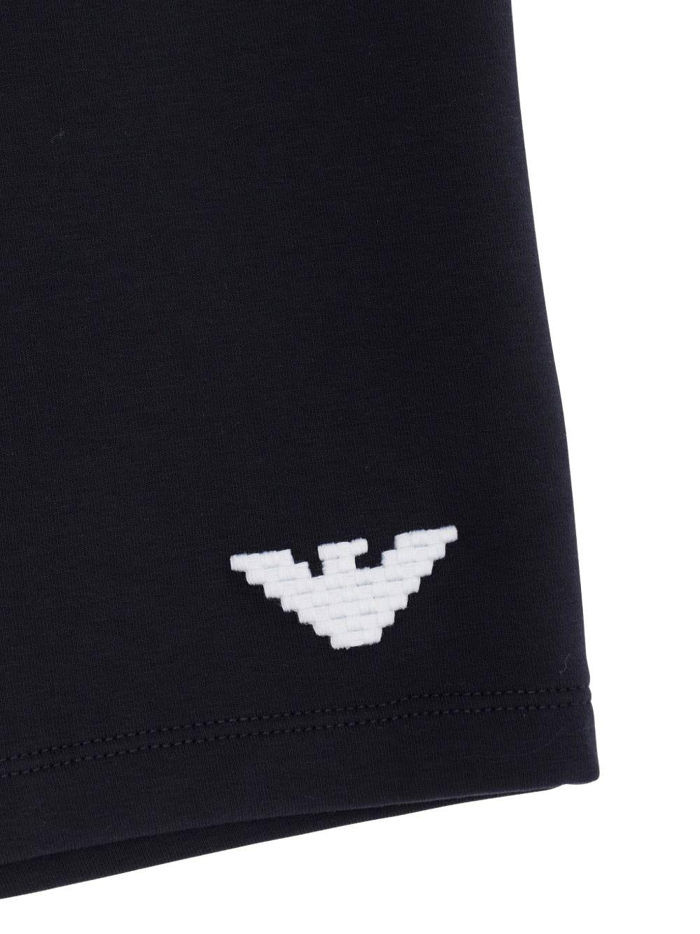 Shorts per bambino Emporio Armani Kids blu con caratteristico logo a forma di aquila EB000909 AF10126 UB118 EMPORIO ARMANI KIDS 