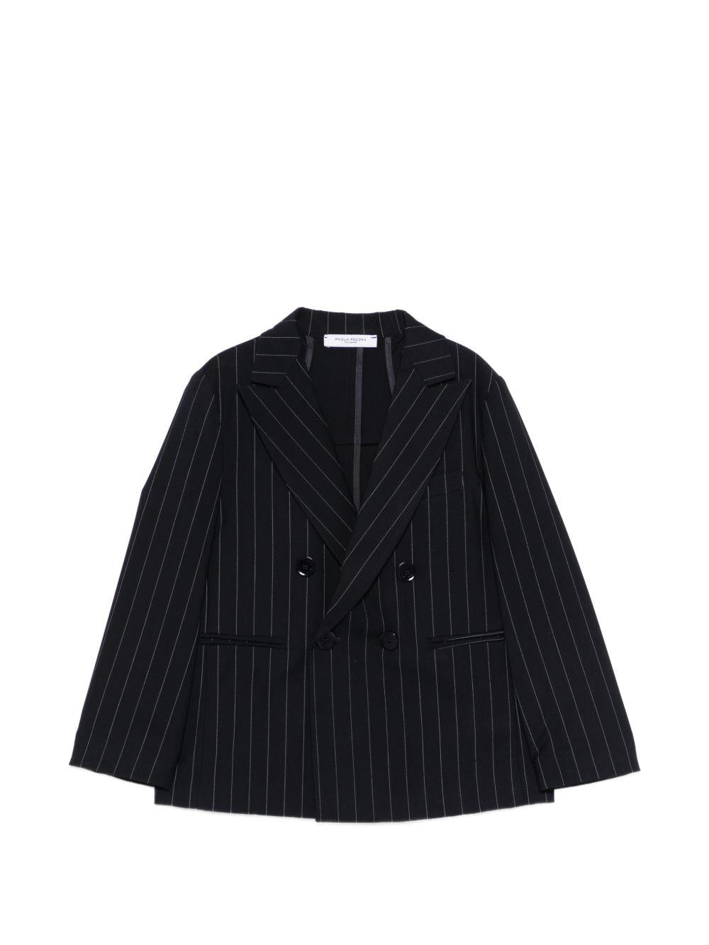 Blazer per bambino Paolo Pecora Kids blu doppiopetto gessato PP4390 BLU PAOLO PECORA KIDS 