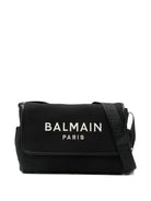 Borsa fasciatoio per neonati Balmain Kids nera con logo ricamato BY0618 Z0042 930AV BALMAIN KIDS 