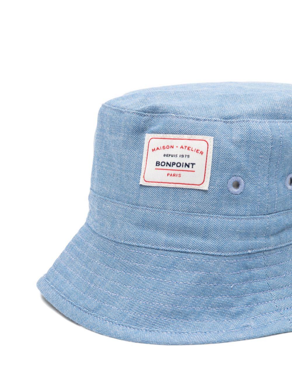 Cappello per neonato Bonpoint azzurro con logo S06ZACW00001 015 BONPOINT 