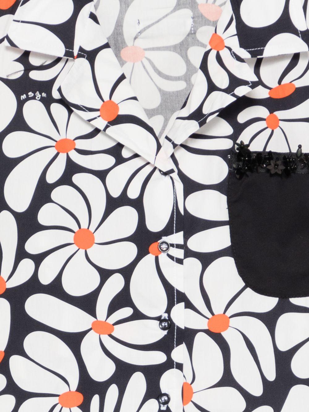 Camicia per bambina MSGM Kids multicolore con dettagli floreali S6MSJGSI076 001 MSGM KIDS 