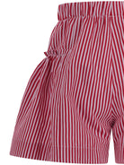 Shorts per bambina Monnalisa rosso con motivo a righe 11G408 7315 9944 MONNALISA 