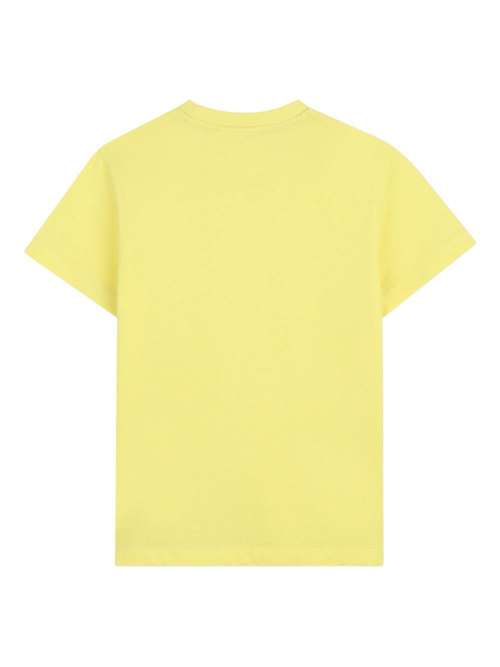 T-shirt per bambino Hugo Kids gialla con logo sul davanti G01200 544 Hugo 