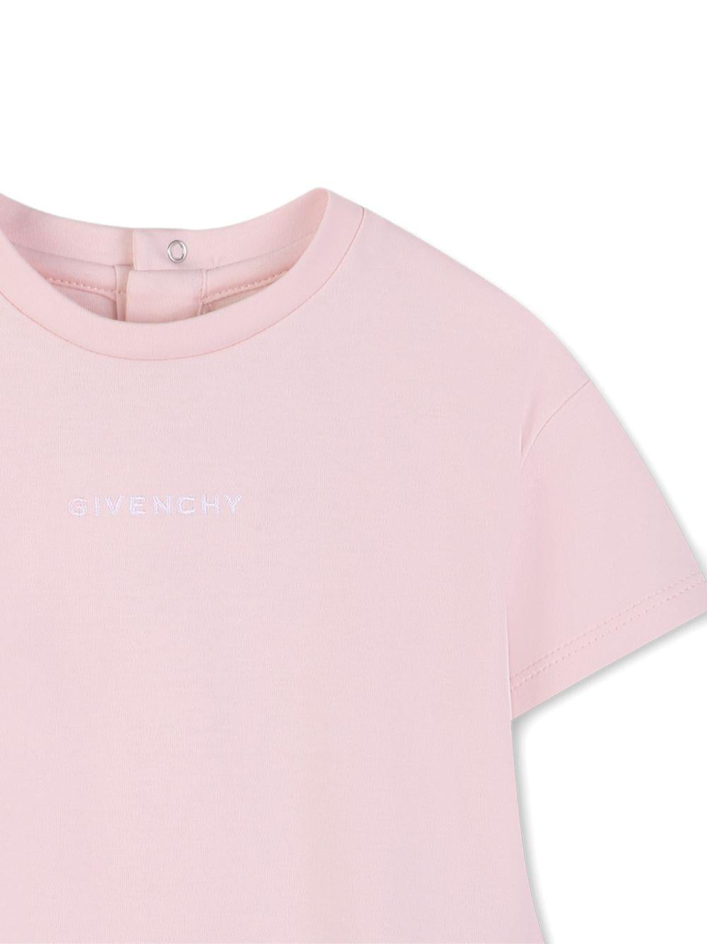 Abito per neonata Givenchy Kids rosa con chiusura con bottoni H31175 44Z GIVENCHY KIDS 