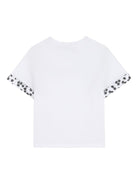 T-shirt per bambina The Marc Jacobs Kids bianco con bordo a fiori W60741 10P THE MARC JACOBS KIDS 