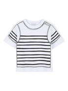 T-shirt per bambina The Marc Jacobs Kids bianca con design a righe W60740 10P THE MARC JACOBS KIDS 