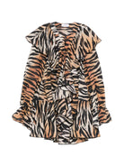 Abito per bambina Pinko Kids animalier con ruches KFAB0670CAK07 D463 PINKO KIDS 