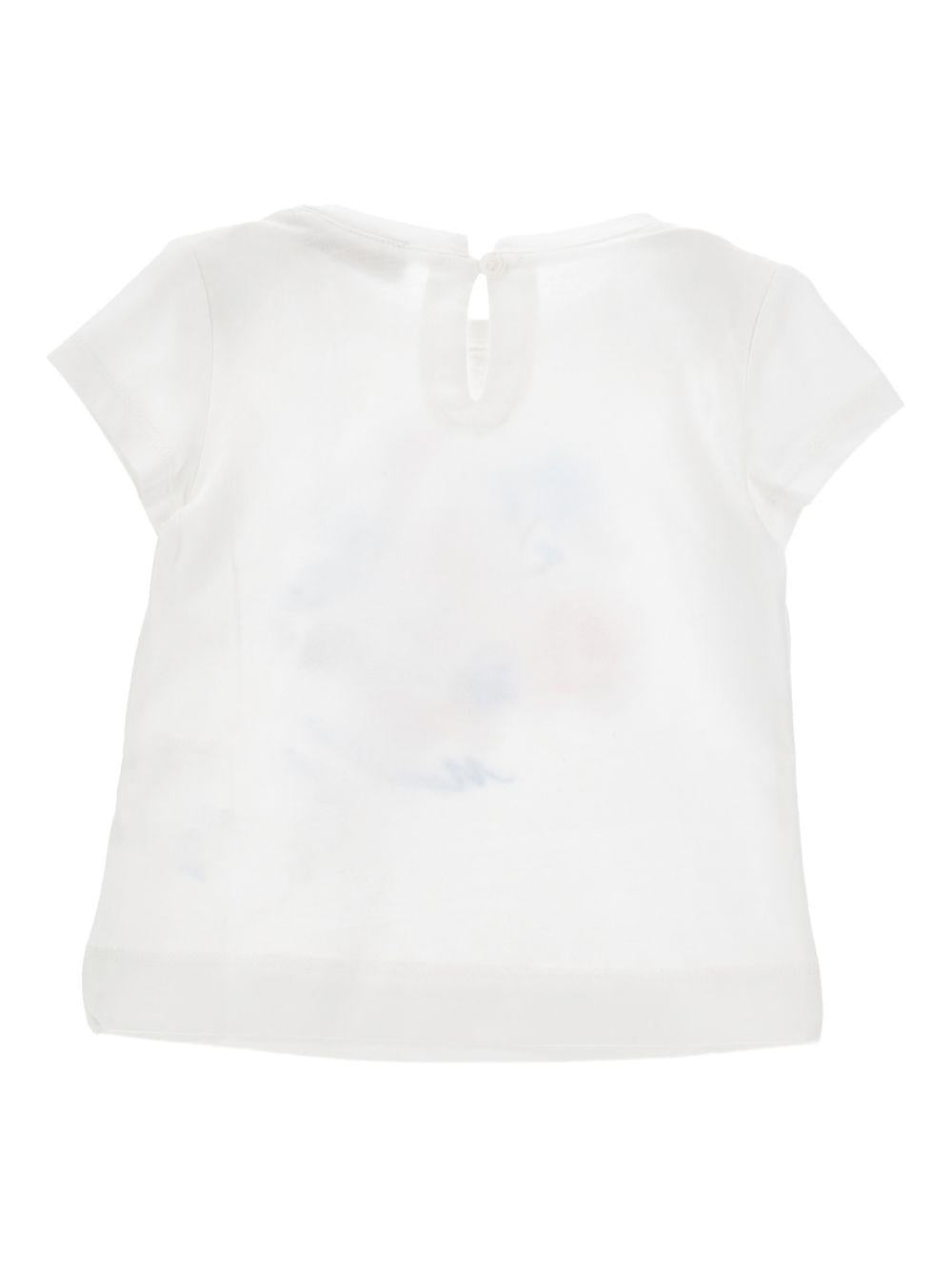 T-shirt per neonata Monnalisa bianca con stampa a fiori 39G601 7002 0099 MONNALISA 