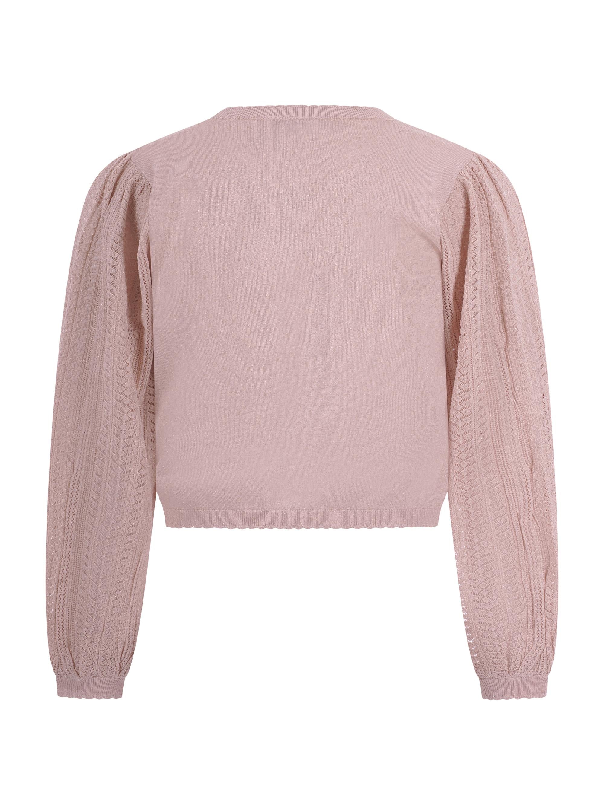 Maglione per bambina Emporio Armani Kids rosa con dettagli ricamati EG000777 AF22791 U4013 EMPORIO ARMANI KIDS 