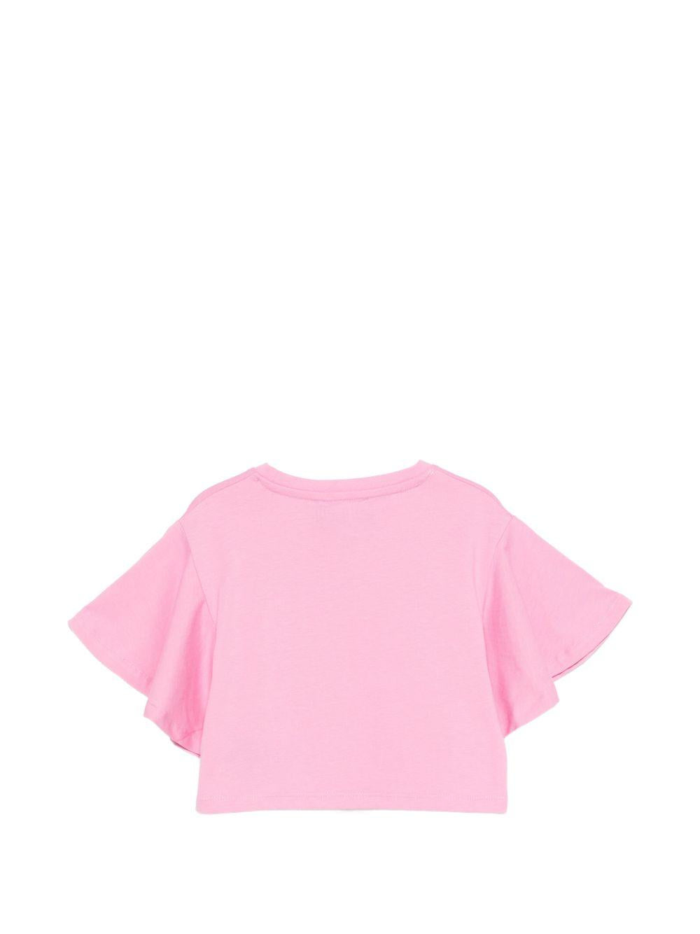 T-shirt per bambina John Richmond Junior rosa con ruches RGP26008TO PINK BEGONIA JOHN RICHMOND JUNIOR 