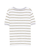 T-shirt per bambino Eleventy Kids bianca con motivo a righe EY8P61 J0551 100VE ELEVENTY KIDS 