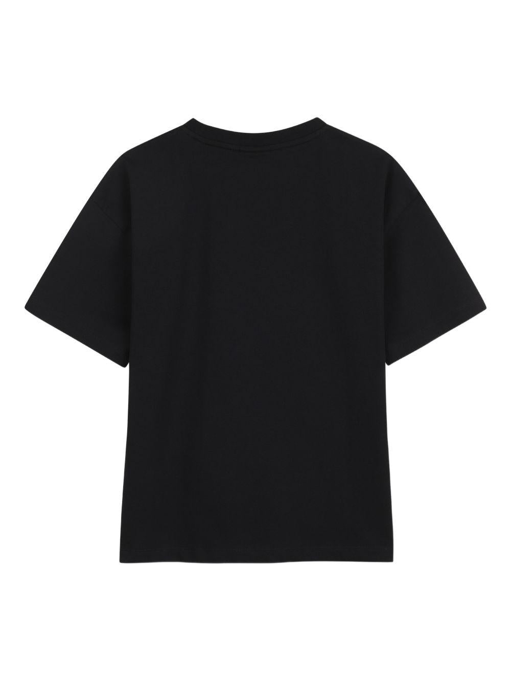 T-shirt per bambino Hugo Kids nera con logo sul davanti G01021 09B Hugo 