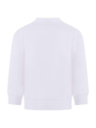 Felpa per bambina Stella McCartney Kids bianca con logo goffrato sul davanti TV4P30 Z0453 101 STELLA McCARTNEY KIDS 