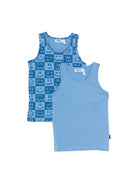 Set di due canotte per bambino Molo azzurre con diverse fantasie 1S26Q101 9749 MOLO 