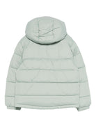 Impermeabile per bambino Hugo Kids verde con cappuccio e logo - Rubino Kids