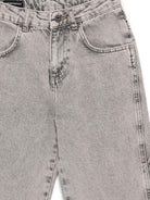 Jeans a cinque tasche per bambino Emporio Armani Kids grigi con patta a bottoni - Rubino Kids