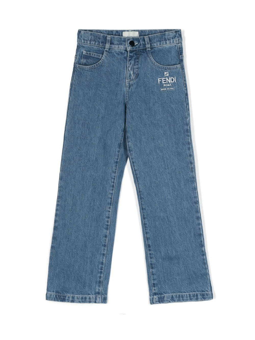 Jeans con logo ricamato - Rubino Kids