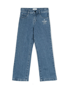 Jeans con logo ricamato - Rubino Kids