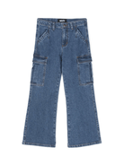 Jeans dritti Addy per bambina Molo blu con passanti - Rubino Kids