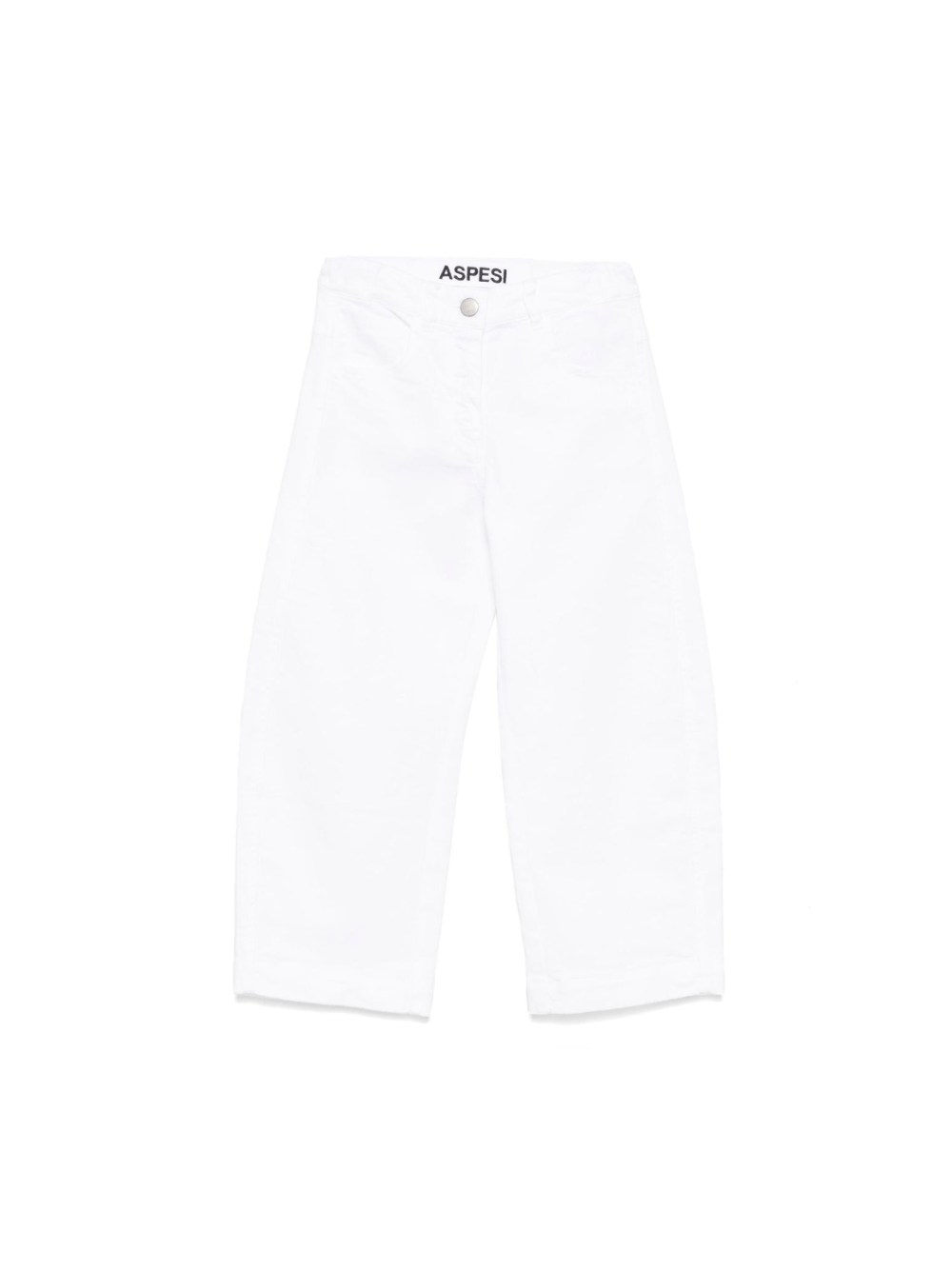 Jeans dritti per bambina Aspesi Kids bianco con passanti - Rubino Kids