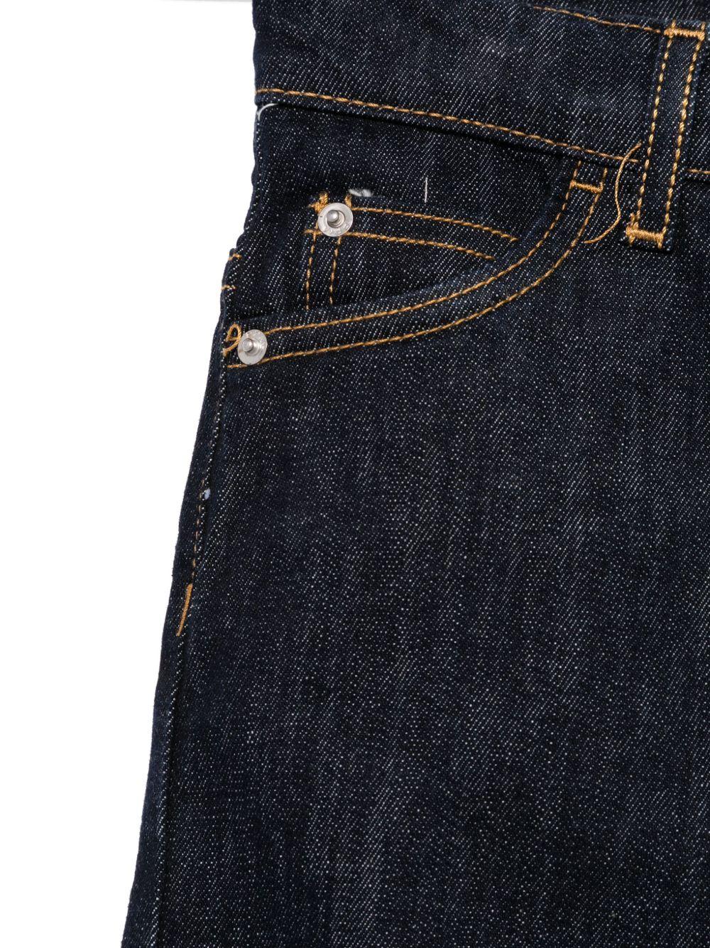 Jeans dritti per bambino Paolo Pecora Kids denim scuro con design a cinque tasche - Rubino Kids