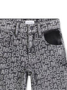 Jeans dritti per bambino The Marc Jacobs Kids grigio con logo - Rubino Kids