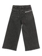 Jeans per bambina Balmain Kids neri a gamba dritta - Rubino Kids