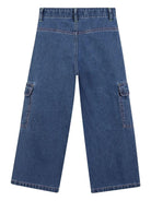 Jeans per bambina Billieblush in denim modello cargo - Rubino Kids