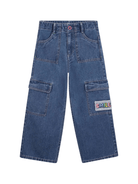 Jeans per bambina Billieblush in denim modello cargo - Rubino Kids