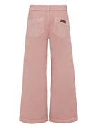 Jeans per bambina Bonpoint rosa con applicazione logo - Rubino Kids