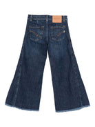Jeans per bambina Dondup Kids denim con orli sfrangiati - Rubino Kids