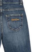 Jeans per bambina Golden Goose Kids denim con orlo sfrangiato - Rubino Kids