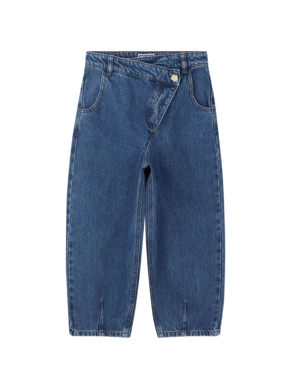 Jeans per bambina Kenzo Kids denim con design asimmetrici - Rubino Kids