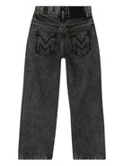 Jeans per bambina Marc Jacobs Kids in denim grigio con decorazione - Rubino Kids