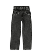 Jeans per bambina Marc Jacobs Kids in denim grigio con decorazione - Rubino Kids