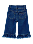 Jeans per bambina Monnalisa in denim con ricamo a cuori - Rubino Kids
