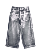 Jeans per bambina MSGM Kids argento con effetto metallizzato - Rubino Kids